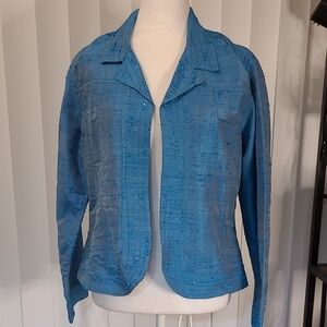 Chico's  Blue Women's Buttonless Jacket